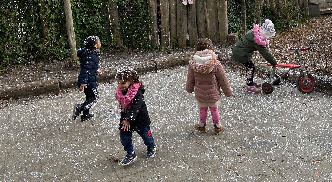 Sneeuwmachine in Schiedam